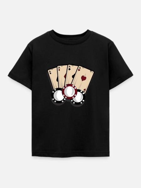 Kasino - Kinder T-Shirt - Schwarz