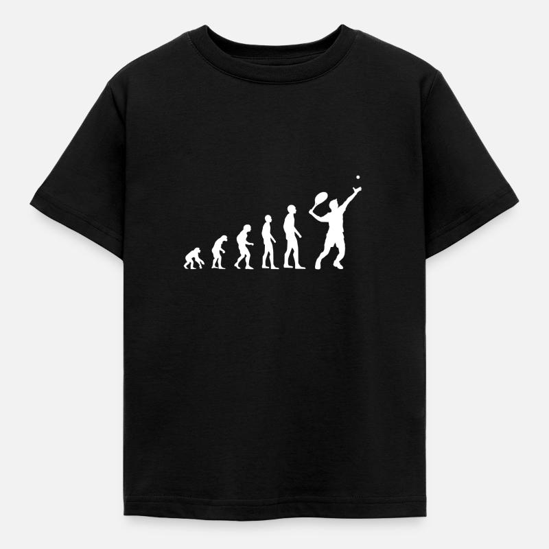 Evolution tennis - Kinder T-Shirt - Schwarz