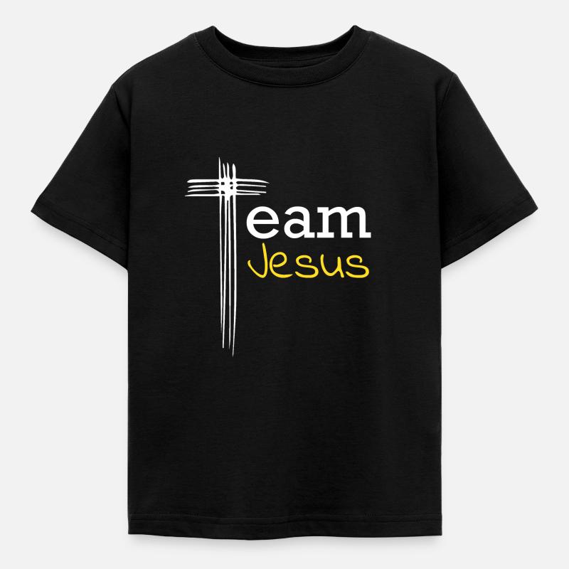 Team jesus - Kinder T-Shirt - Schwarz