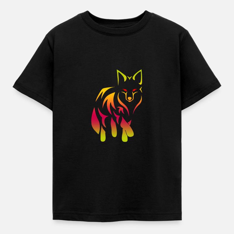 Fuchs - Kinder T-Shirt - Schwarz