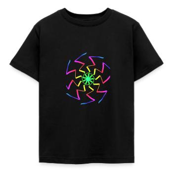 Vertèbre Neon Cadeau Accrocheur Mandala - T-shirt Enfant - noir - Devant - AI Model Kid Female (0cm)