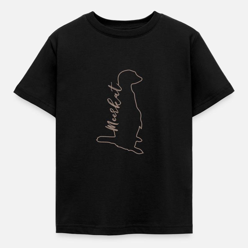 Erdmännchen - Kinder T-Shirt - Schwarz