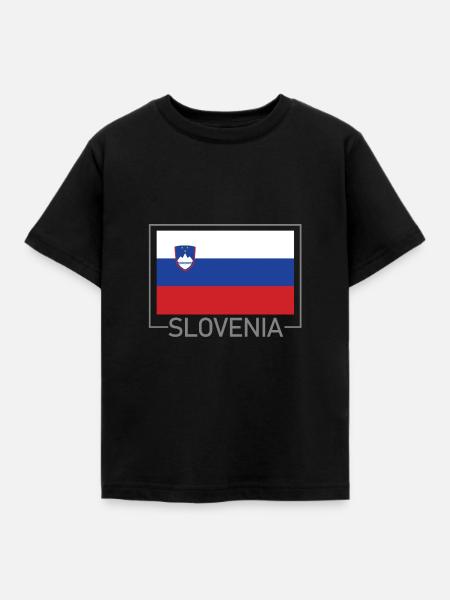 Slowenien - Kinder T-Shirt - Schwarz