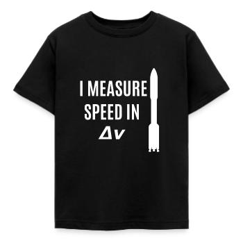 I measure speed in Delta V - Kids' T-Shirt - black - Front - AI Model Kid Female (0cm)