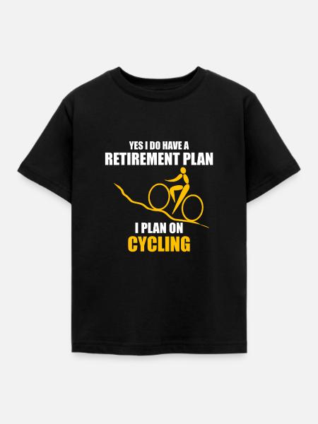 Fahrrad Rente - Kinder T-Shirt - Schwarz