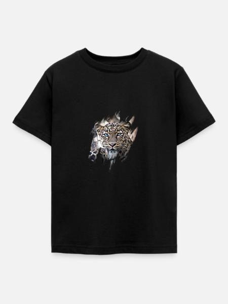 Afrikanischer Leopard - Kinder T-Shirt - Schwarz