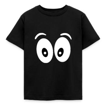 zwei Augen - Kinder T-Shirt - Schwarz - Vorne - AI Model Kid Female (0cm)