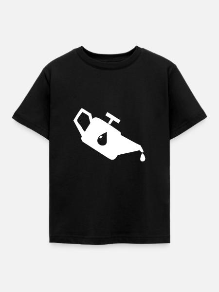 Eine verschmutzte Ölkanne - Kinder T-Shirt - Schwarz