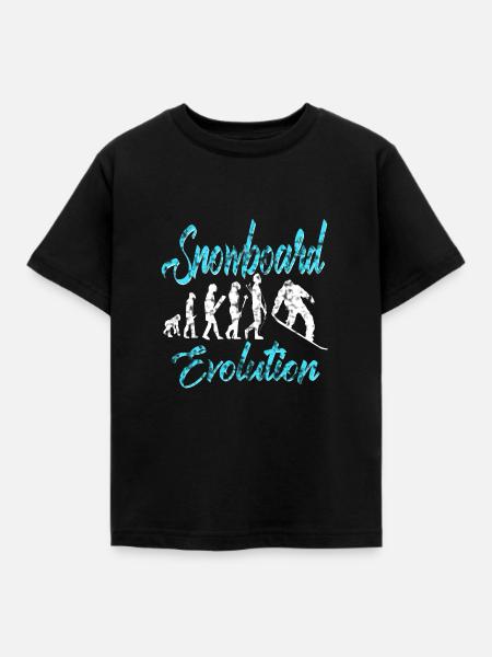 Snowboard Snowboarden - Kinder T-Shirt - Schwarz
