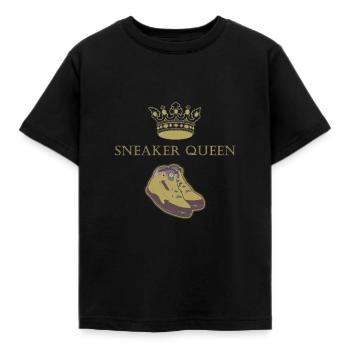 Sneaker Queen, Turnschuhe, Geschenk - Kinder T-Shirt - Schwarz - Vorne - AI Model Kid Female (0cm)