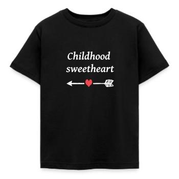 childhood sweetheart - Sandbox love - Kids' T-Shirt - black - Front - AI Model Kid Female (0cm)