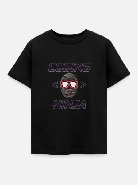 Programmierer, Coding Ninja, Geschenk - Kinder T-Shirt - Schwarz