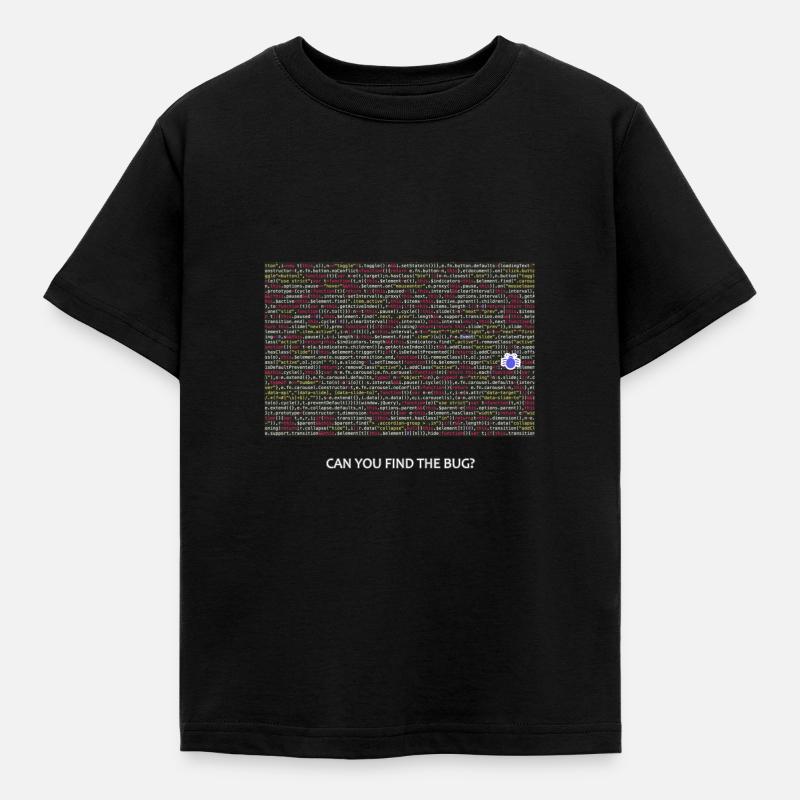 Programmierer, Coder, Bugs, Debugging - Kinder T-Shirt - Schwarz