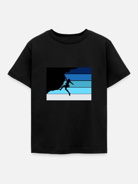 Klettern - Kinder T-Shirt - Schwarz