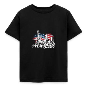 New York - Kinder T-Shirt - Schwarz - Vorne - AI Model Kid Female (0cm)