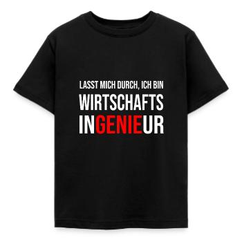 Wirtschaftsingenieur Genie Geschenkidee - Kinder T-Shirt - Schwarz - Vorne - AI Model Kid Female (0cm)