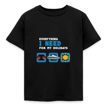 motorboot im sommer sonne spruch - Kinder T-Shirt - Schwarz - Vorne - AI Model Kid Female (0cm)