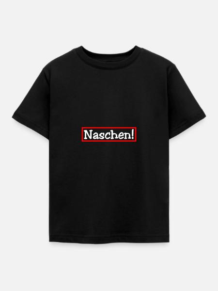 Naschen - Kinder T-Shirt - Schwarz