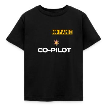Co-Pilot - Kinder T-Shirt - Schwarz - Vorne - AI Model Kid Female (0cm)