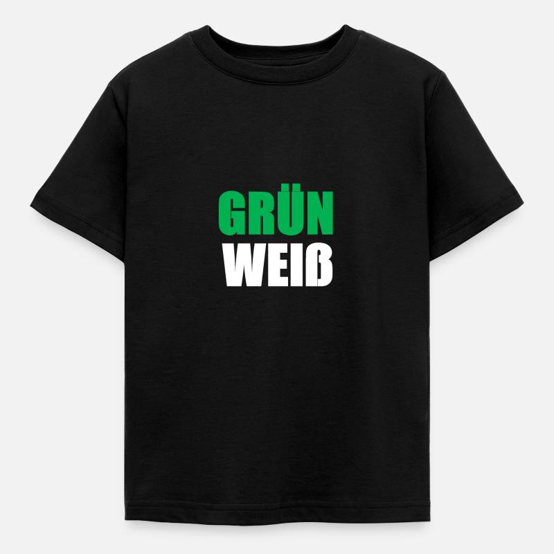 vert blanc - T-shirt Enfant - noir
