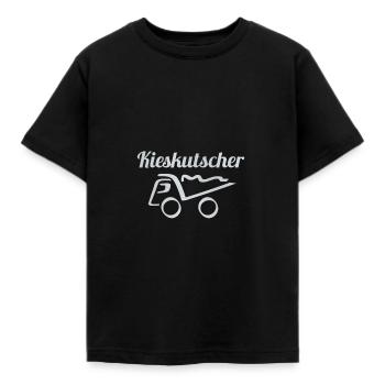 Gravel coach / trucker / professional driver - Kids' T-Shirt - black - Front - AI Model Kid Female (0cm)