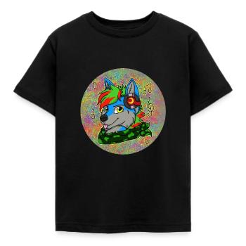 Pelzige Wolfmusik - Kinder T-Shirt - Schwarz - Vorne - AI Model Kid Female (0cm)