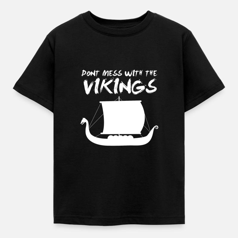 SUÈDE Ne plaisante pas avec les Vikings - T-shirt Enfant - noir