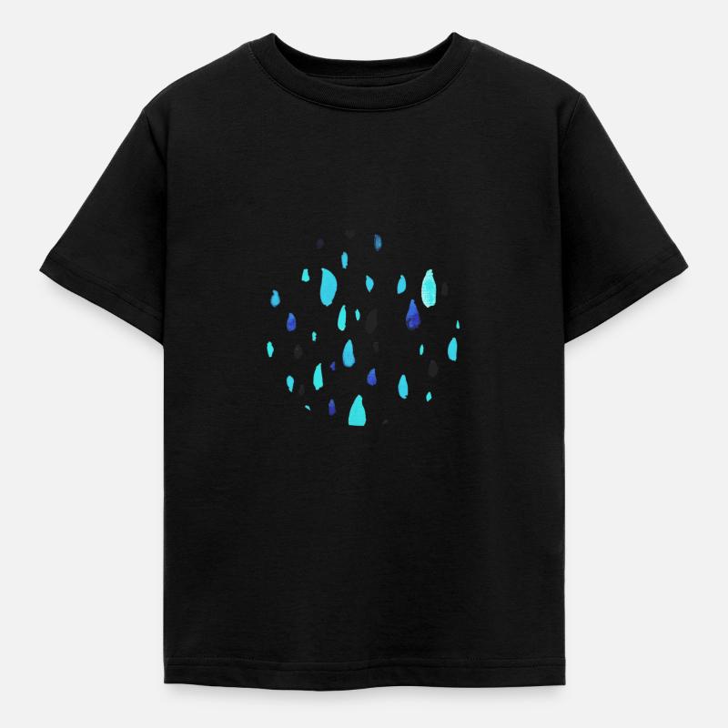 Raindrops - Kids' T-Shirt - black