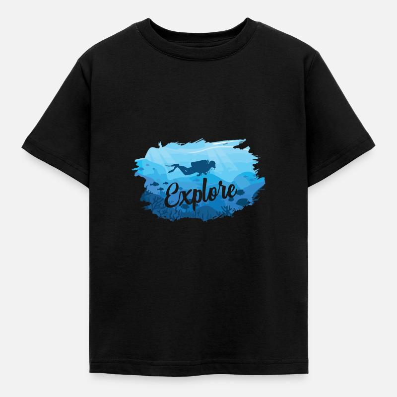 Taucher Spruch | Tauchen Tauchlehrer Meer Geschenk - Kinder T-Shirt - Schwarz