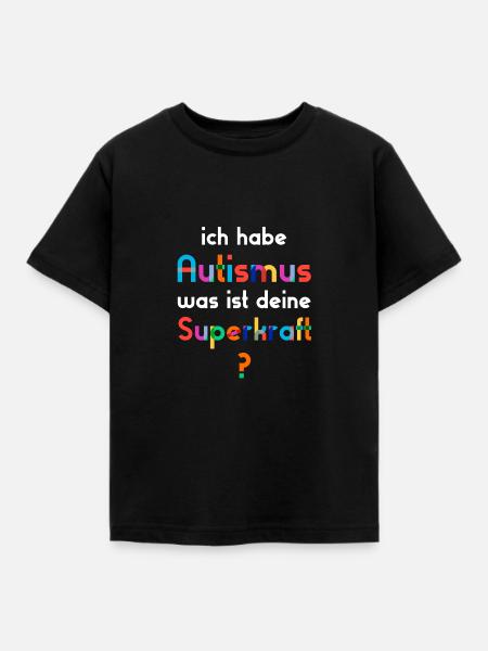 Autismus Autist - Kinder T-Shirt - Schwarz