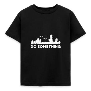 Do something Vegan Essen Natural Geschenk Plant - Kinder T-Shirt - Schwarz - Vorne - AI Model Kid Female (0cm)
