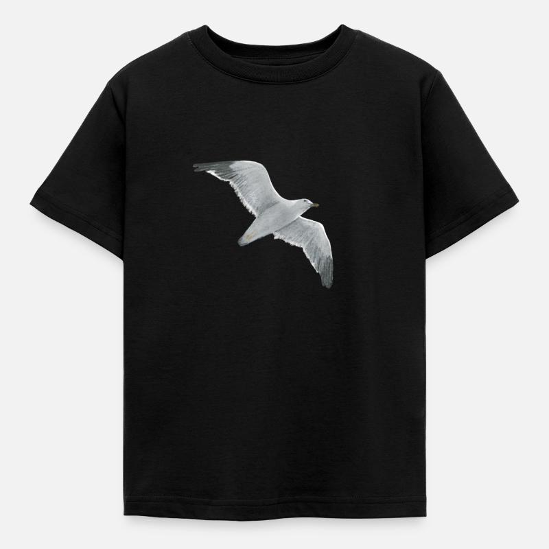 Segelflug der Möwe - Kinder T-Shirt - Schwarz