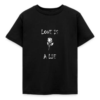 L'amour est un mensonge Emo gothique triste idée de cadeau cassé - T-shirt Enfant - noir - Devant - AI Model Kid Female (0cm)