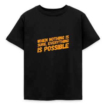 je suis optimiste - T-shirt Enfant - noir - Devant - AI Model Kid Female (0cm)