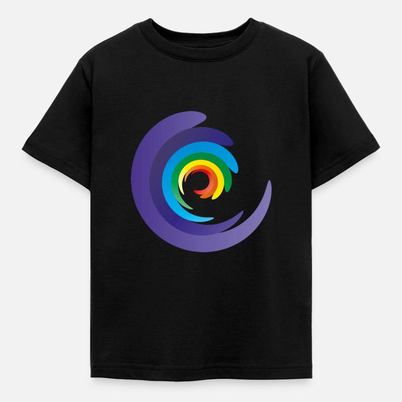 rainbow chakra - Kids' T-Shirt - black