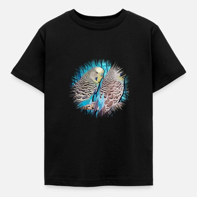 budgerigar - Kids' T-Shirt - black