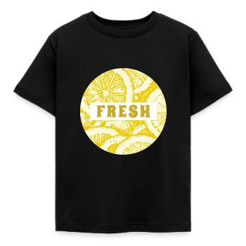 FRESH - Lemon fresh on the go - Kids' T-Shirt - black - Front - AI Model Kid Female (0cm)