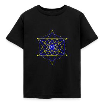 Sacred Geometry - Kids' T-Shirt - black - Front - AI Model Kid Female (0cm)