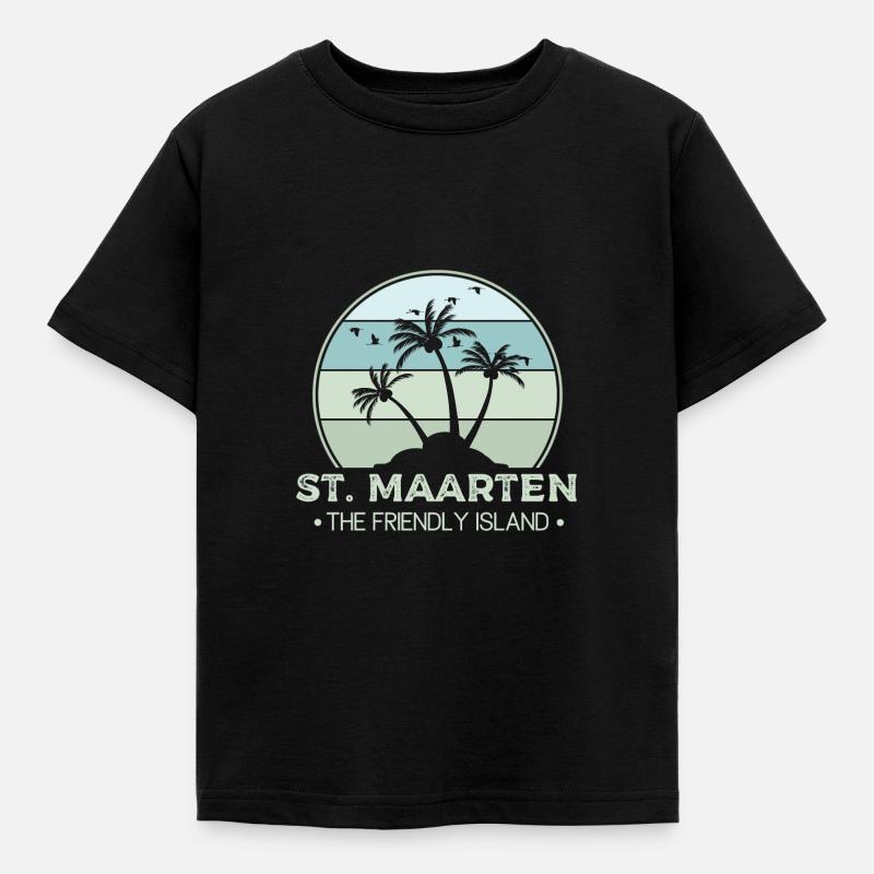 Sint Maarten L’île amicale - T-shirt Enfant - noir