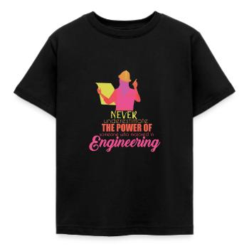 Ingénieur - T-shirt Enfant - noir - Devant - AI Model Kid Female (0cm)