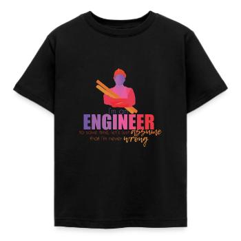 Ingénieur - T-shirt Enfant - noir - Devant - AI Model Kid Female (0cm)