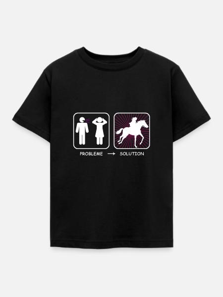 Problem? Lösung - Kinder T-Shirt - Schwarz