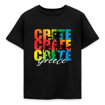 Crète - Grèce - T-shirt Enfant - noir - Devant - AI Model Kid Female (0cm)