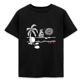 Il peut attendre un simple griffonnage - T-shirt Enfant - noir - Devant - AI Model Kid Female (0cm)