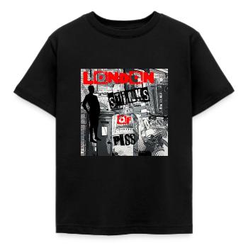 London Stinks - Kids' T-Shirt - black - Front - AI Model Kid Female (0cm)