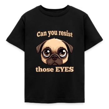 Hunde-Blick: Unwiderstehliche Niedlichkeit - Kinder T-Shirt - Schwarz - Vorne - AI Model Kid Female (0cm)