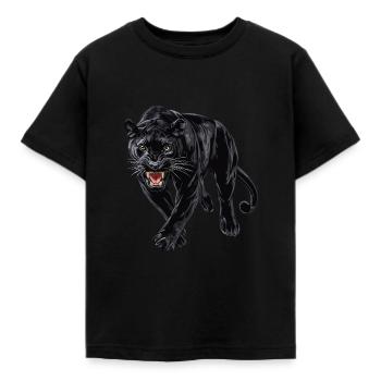 Panther - Kinder T-Shirt - Schwarz - Vorne - AI Model Kid Female (0cm)