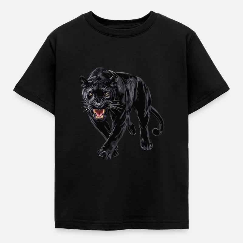 Panther - Kinder T-Shirt - Schwarz