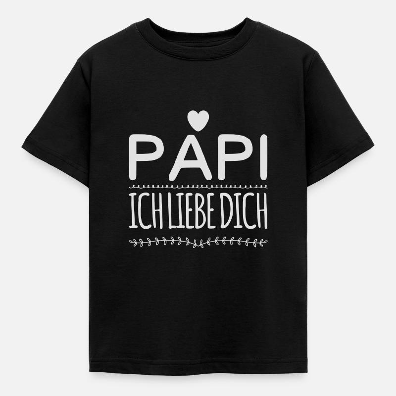 Papi Dad Love - Kids' T-Shirt - black