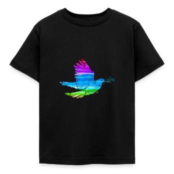 Colombe de la Paix - T-shirt Enfant - noir - Devant - AI Model Kid Female (0cm)